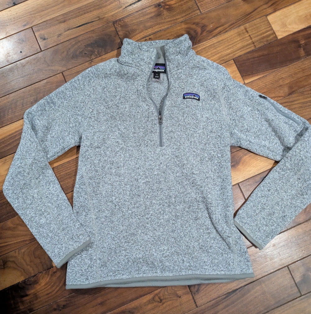 Patagonia Grey Quarter-Zip Heathered Pullover
